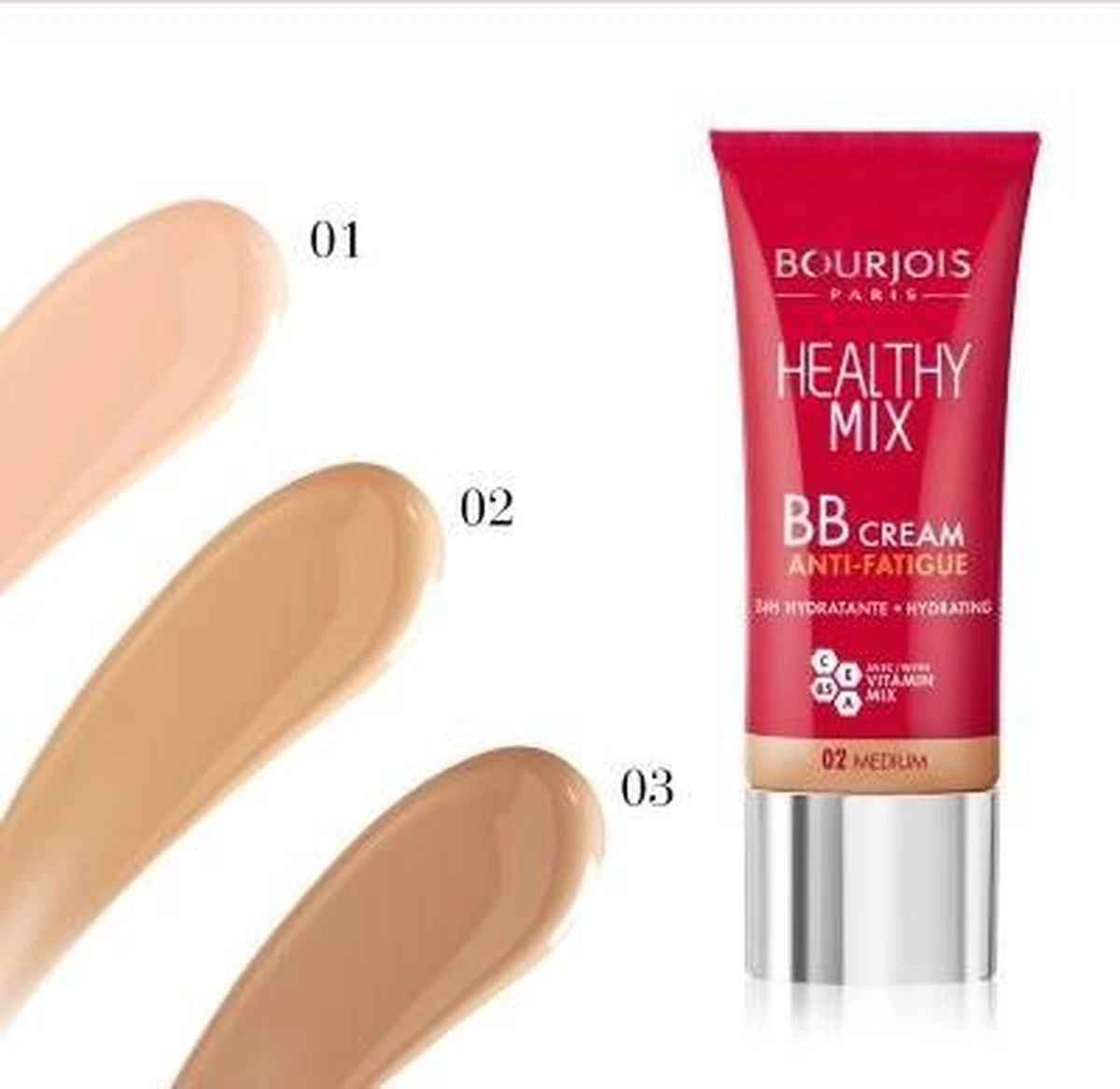 Bourjois Healthy Mix BB Cream Anti Fatigue - 03 Dark Beige 5 Bourjois Healthy Mix BB Cream Anti Fatigue - 03 Dark Beige - Afbeelding 5