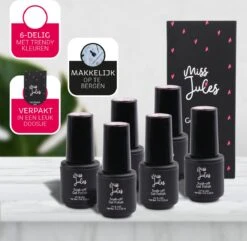 Miss Jules - 6-Delige Gellak Starterspakket - Nagellak - Kleur Paars, Lila & Glitter - Glanzend & Dekkend Resultaat -Cosmetisch Kortingswinkel 1200x1172 3