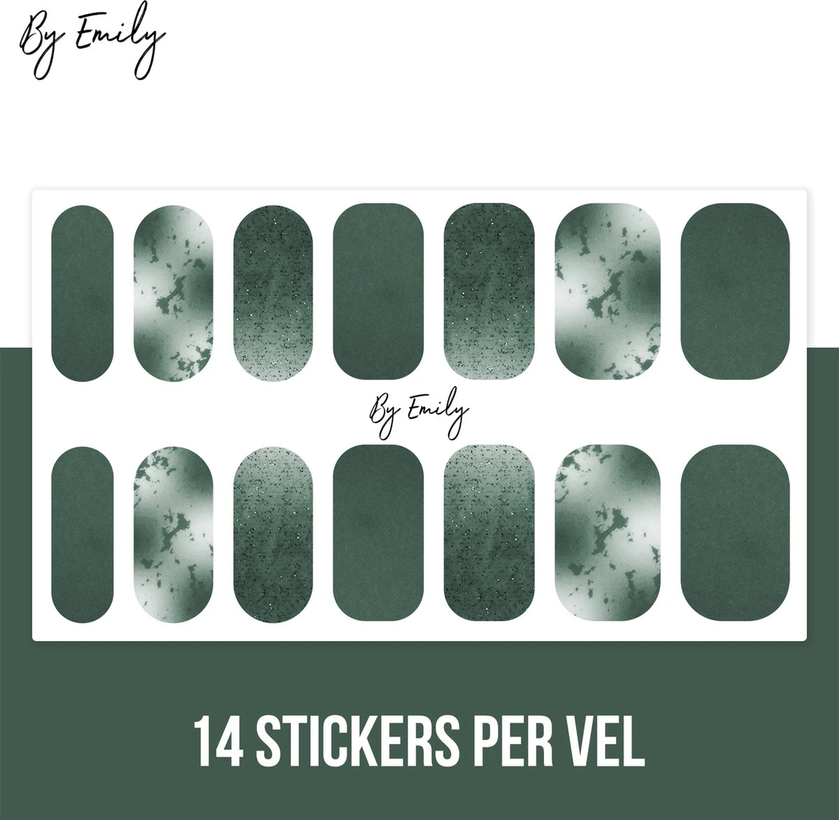 By Emily - Nagel Wrap - Greeny Gray | 14 Stickers Per Vel | Nail Wrap | Nail Art | Trendy | Design | Nagellakvrij | Eenvoudig | Nagel Art | Nagel Wrap | Nagel Stickers | Folie | Zelfklevend | Sjablonen 4 By Emily - Nagel Wrap - Greeny Gray | 14 Stickers Per Vel | Nail Wrap | Nail Art | Trendy | Design | Nagellakvrij | Eenvoudig | Nagel Art | Nagel Wrap | Nagel Stickers | Folie | Zelfklevend | Sjablonen - Afbeelding 4