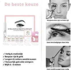 Mimlo Professionele Wimper & Wenkbrauw Lifting Set - Lash Lift Kit - Wimperlifting Set - Browlift - Permanente Wimper Kruller - Lash & Brow Lift Kit -Cosmetisch Kortingswinkel 1200x1176 15