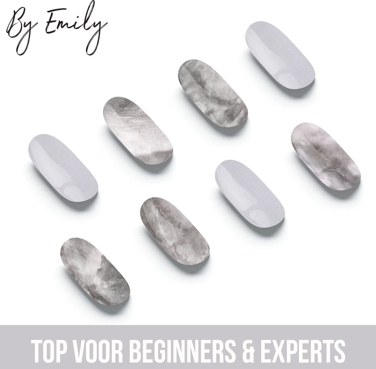 By Emily - Nagel Wrap - White Marble | 16 Stickers | Nail Wrap | Nail Art | Trendy | Design | Nagellakvrij | Eenvoudig | Nagel Wrap | Nagel Stickers | Folie | Zelfklevend | Sjablonen 2 By Emily - Nagel Wrap - White Marble | 16 Stickers | Nail Wrap | Nail Art | Trendy | Design | Nagellakvrij | Eenvoudig | Nagel Wrap | Nagel Stickers | Folie | Zelfklevend | Sjablonen - Afbeelding 2