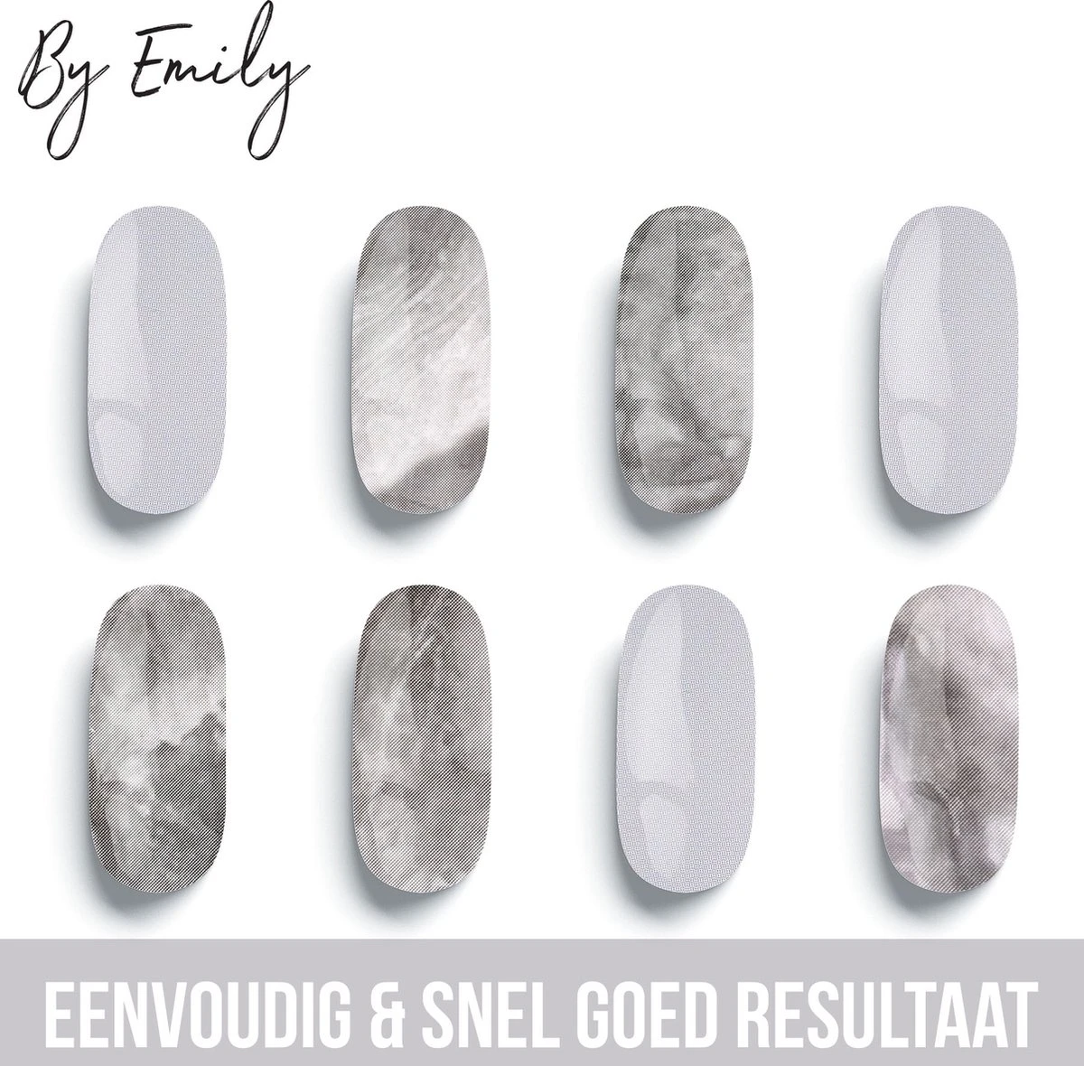 By Emily - Nagel Wrap - White Marble | 16 Stickers | Nail Wrap | Nail Art | Trendy | Design | Nagellakvrij | Eenvoudig | Nagel Wrap | Nagel Stickers | Folie | Zelfklevend | Sjablonen 4 By Emily - Nagel Wrap - White Marble | 16 Stickers | Nail Wrap | Nail Art | Trendy | Design | Nagellakvrij | Eenvoudig | Nagel Wrap | Nagel Stickers | Folie | Zelfklevend | Sjablonen - Afbeelding 4