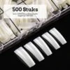 Nagel Tips Eldur - Kunstnagel Set 500 Stuks Wit - Acryl En Gel - 500 Stuks French Nail Tips