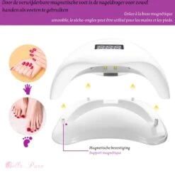 Bella Pure 48W Nageldroger - Vinger- En Teennagels - Bewegingssensor En Timer - 24 LED's 12 Bella Pure 48W Nageldroger - Vinger- En Teennagels - Bewegingssensor En Timer - 24 LED's -Cosmetisch Kortingswinkel 1200x1181