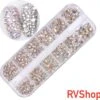 Nagel Decoratie Set - 12 Vormen - 3D - Bling Bling - Zilver - Parelmoer - Diamant