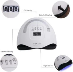 Professionele 180W LED Nageldroger Lamp - Gel Nagel Droger - 180W De Sterkste Nagellamp Op De Markt - Geschikt Voor Elke Nagel, Sneller Droger Voor Gel Polish Nail Apparatuur Automatische Sensor Nail Art Gereedschap Voor Vingernagel En Teennagel -Cosmetisch Kortingswinkel 1200x1187 4