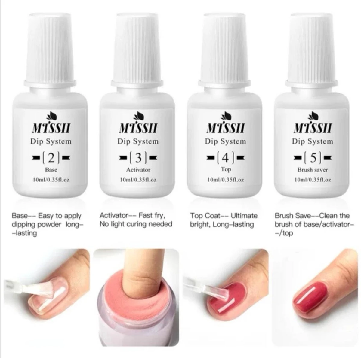 Dipping Powder Starter Kit - 4 Kleuren - Roze - Dip Poeder - Acryl Nagels - Dip Poeder Starter Kit - Starterset - Dip Nagels - Nagel Poeder - Acryl Poeder - MTSSII - Dip Powder- 4 Dipping Powder Starter Kit - 4 Kleuren - Roze - Dip Poeder - Acryl Nagels - Dip Poeder Starter Kit - Starterset - Dip Nagels - Nagel Poeder - Acryl Poeder - MTSSII - Dip Powder- - Afbeelding 4