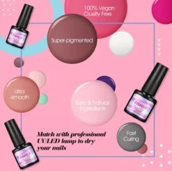 Royala C - Gellak Starterspakket + Inclusief Portable UV LED Lamp + Met 6 Verschillende Gellak Kleuren - Gellak Lamp – Gellac Set - Alle Benodigdheden In Eén -Cosmetisch Kortingswinkel 1200x1194 5