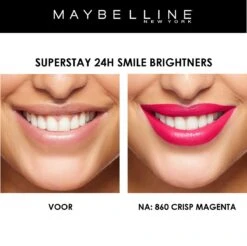 Maybelline SuperStay 24H Smile Brighters Lippenstift - 860 Crisp Magenta - Roze - Langhoudend 15 Maybelline SuperStay 24H Smile Brighters Lippenstift - 860 Crisp Magenta - Roze - Langhoudend -Cosmetisch Kortingswinkel 1200x1196 25