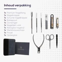 Skeraxo 8-delige Luxe Verschillende Tools - Professioneel Manicure Set & Pedicureset Met Nagelvijl & Nageltang – Behandeling Nagels En Huid -Cosmetisch Kortingswinkel 1200x1197 13