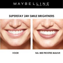 Maybelline SuperStay 24H Smile Brighters Lippenstift - 850 Frosted Mauve - Roze - Langhoudend -Cosmetisch Kortingswinkel 1200x1197 52