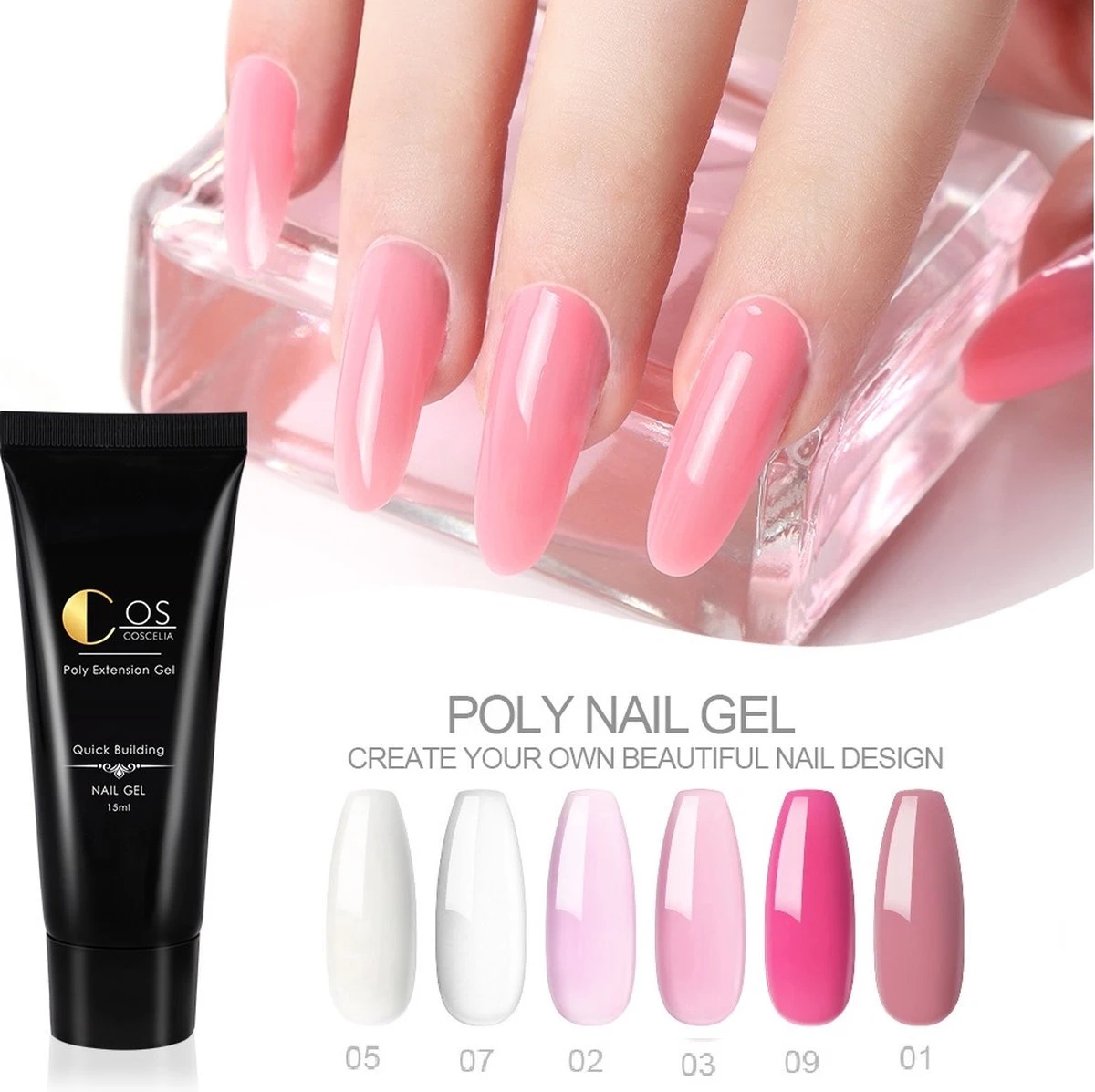 Royala - Professionele Poly Gel Starter Kit POG3. – 6 Kleuren Polygel + 6 Kleuren UV Gel - 12 Kleuren Polygel Pakket - Incl. 36 W UV Nageldroger - Poly Acryl Nagels - Nail Art - Gel Lak 3 Royala - Professionele Poly Gel Starter Kit POG3. – 6 Kleuren Polygel + 6 Kleuren UV Gel - 12 Kleuren Polygel Pakket - Incl. 36 W UV Nageldroger - Poly Acryl Nagels - Nail Art - Gel Lak - Afbeelding 3