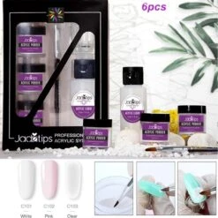 Acrylnagels Set | Nail Art | Liquid MMA Free | Wit, Roze & Transparant -Cosmetisch Kortingswinkel 1200x1198 15