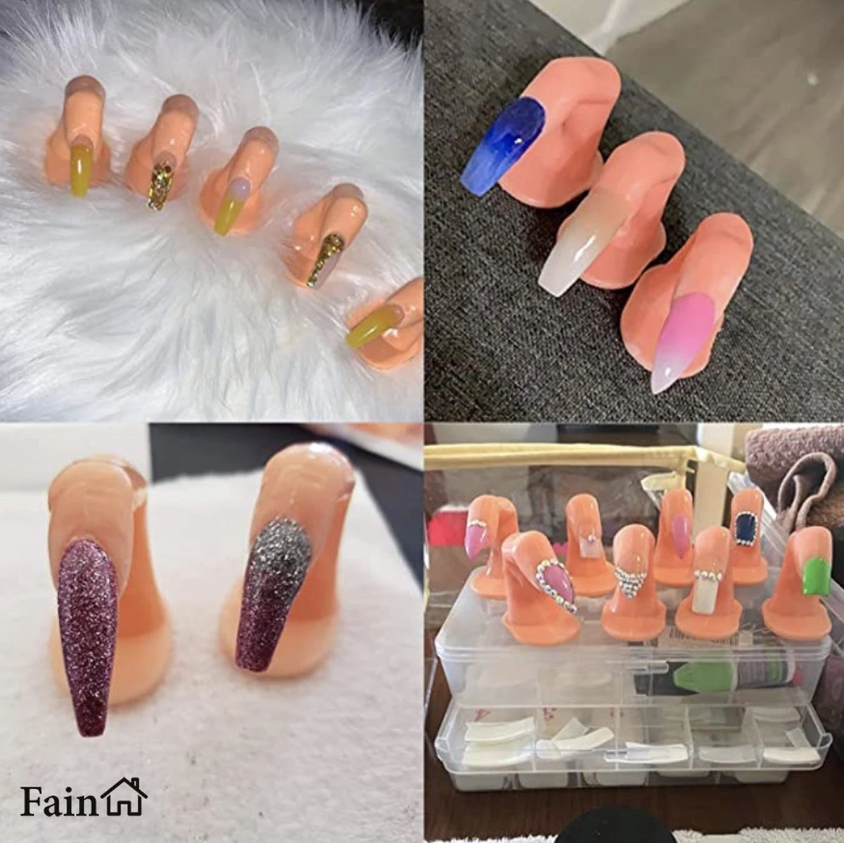 Oefenvinger Voor Nagels – Nail Art – All-in-1 Set – 5 Stuks - Nagel Set – Nail Trainer – Nail Tips – Acrylnagels Starterspakket – Nagel – Nail Trainer Hand – Oefen Hand Nagels - Nailtrainer Nagel Oefenhand 4 Oefenvinger Voor Nagels – Nail Art – All-in-1 Set – 5 Stuks - Nagel Set – Nail Trainer – Nail Tips – Acrylnagels Starterspakket – Nagel – Nail Trainer Hand – Oefen Hand Nagels - Nailtrainer Nagel Oefenhand - Afbeelding 4