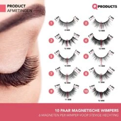 Qproducts Magnetische Wimpers - Nepwimpers - Wimperset Van 10 Wimpers 4 Eyeliners En Pincet - Inclusief Wimper Bewaardoos Met Ingebouwd Spiegeltje - Magneet Wimpers - Magnetic Lashes -Cosmetisch Kortingswinkel 1200x1198 77