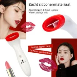 BenjaBeauty Lip Plumper - Lippen - Lipstick - Lippenbalsem - Rood - Wit -Cosmetisch Kortingswinkel 1200x1200 1603
