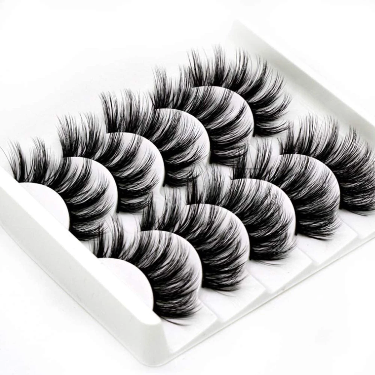 Merkloos 5 Paar - 3D Mink Wimpers - 25mm Pluizige Zachte Eyelashes - Volle Volume Wimpers - Dikke Lange Valse Wimpers - Herbruikbaar - Zwart 1 Merkloos 5 Paar - 3D Mink Wimpers - 25mm Pluizige Zachte Eyelashes - Volle Volume Wimpers - Dikke Lange Valse Wimpers - Herbruikbaar - Zwart