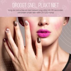 Lovae Cosmetics Gellak - 6-delige Set - Gel Nagellak - Dark Nude - Gellac - 8ML -Cosmetisch Kortingswinkel 1200x1200 194