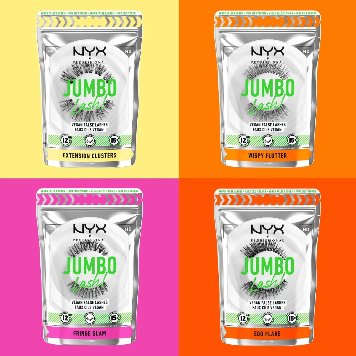 NYX Professional Makeup Jumbo Lash! Vegan False Lashes - LGLA01 Extension Clusters 4 NYX Professional Makeup Jumbo Lash! Vegan False Lashes - LGLA01 Extension Clusters - Afbeelding 4