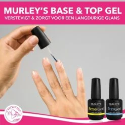 MURLEY’s Base & Top Coat Gellak Set- Acryl Basecoat & Topcoat - 2x 15ml - Gel Nagellak - Gelnagellak - UV / LED Lamp Gelnagels -Cosmetisch Kortingswinkel 1200x1200 287