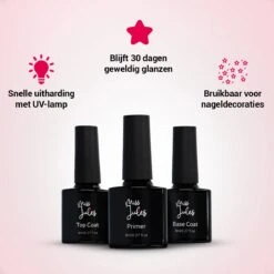 Miss Jules® Base & Top Coat & Primer 24 Ml - Gellak - Goede Aanhechting - Blijvend Glanzende Nagels -Cosmetisch Kortingswinkel 1200x1200 322