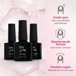 Miss Jules® Base & Top Coat & Primer 24 Ml - Gellak - Goede Aanhechting - Blijvend Glanzende Nagels -Cosmetisch Kortingswinkel 1200x1200 323