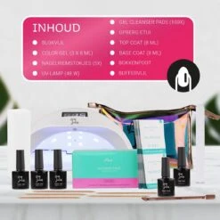 Miss Jules - Complete Gellak Starterspakket - Kleur 3 X Roze - Glanzend & Dekkend Resultaat - Inclusief UV/LED Lamp & Instructievideo (NL) -Cosmetisch Kortingswinkel 1200x1200 349