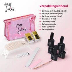 Miss Jules® BIAB Starter Pakket – Builder In A Bottle – BIAB Nagel Builder Gel – BIAB Nagellak Starterset - Inclusief UV/LED Lamp & Instructievideo (NL) -Cosmetisch Kortingswinkel 1200x1200 364