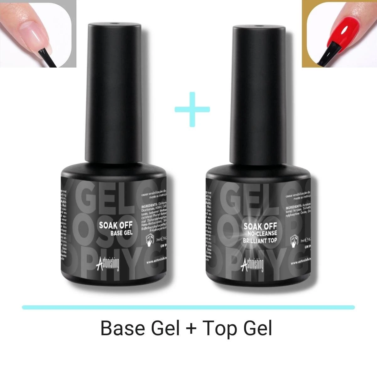 GUAPÀ® Base En Top Coat Gellak | Gellak | Gellak Starterspakket | High Shine No Wipe Top Gel | Base Coat Gellak | Poly Gel | Acryl Nagels | Nagels | 2 X 7ml 1 GUAPÀ® Base En Top Coat Gellak | Gellak | Gellak Starterspakket | High Shine No Wipe Top Gel | Base Coat Gellak | Poly Gel | Acryl Nagels | Nagels | 2 X 7ml