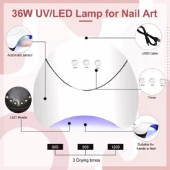 Royala POG4 Professionele Poly Gel Kit – Premium Quality – 8 Kleuren Polygel - Dual Molds Nagelvormen - Polygel Pakket - Topcoat Basecoat - Incl. 36 Watt LED Nageldroger - Poly Acryl Nagels - Nail Art Pakket - Starterspakket - Gel Lak -Cosmetisch Kortingswinkel 1200x1200 425