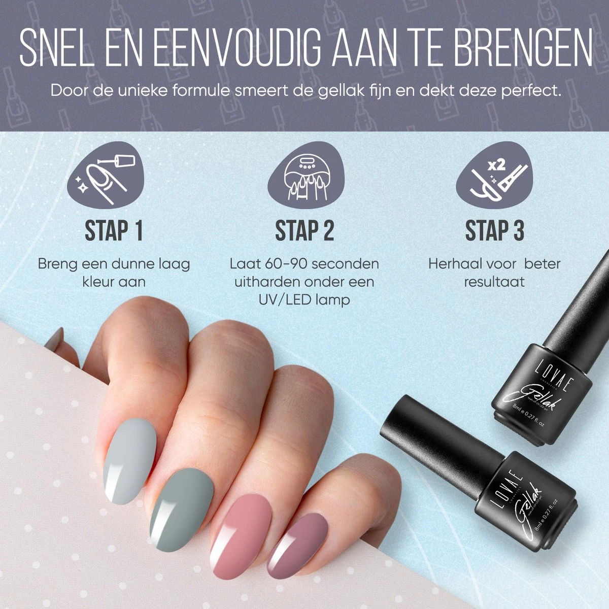 Gellak Starterspakket - Gellak - Gel Nagellak - Gellak Set - 6x8ML Kleuren - Nude Edition - Gellac - Nude Kleuren 7 Gellak Starterspakket - Gellak - Gel Nagellak - Gellak Set - 6x8ML Kleuren - Nude Edition - Gellac - Nude Kleuren - Afbeelding 7