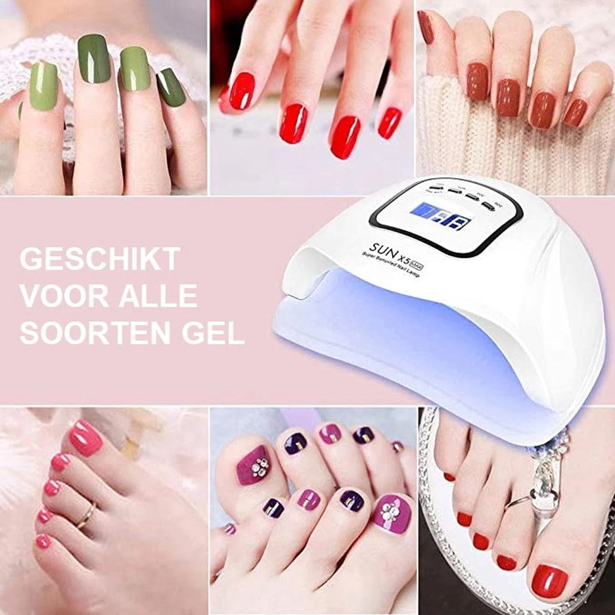 Merkloos Krachtige - 150 Watt UV LED Lamp Nagels - 45 Leds Nagellamp - Wit 2 Merkloos Krachtige - 150 Watt UV LED Lamp Nagels - 45 Leds Nagellamp - Wit - Afbeelding 2