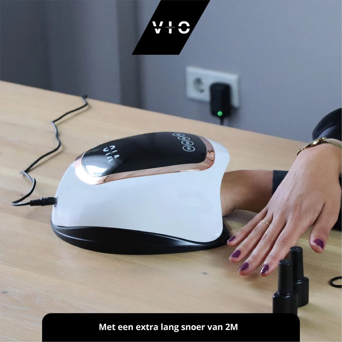 VIO V1 Nageldroger Voor Gellak Met 2M Lang Snoer - Manicure En Pedicure - Krachtige 168 Watt UV Lampen - Nagelstudio 3 VIO V1 Nageldroger Voor Gellak Met 2M Lang Snoer - Manicure En Pedicure - Krachtige 168 Watt UV Lampen - Nagelstudio - Afbeelding 3