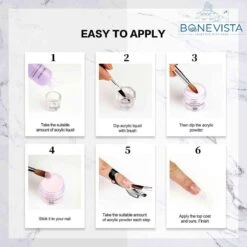 Bone Vista® Acryl Nagels Starterspakket - Wit, Roze & Transparant - Professionele Kunstnagels -Cosmetisch Kortingswinkel 1200x1200 559