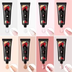 Merkloos Nepnagels - Polygel Set - Nagelverlengingsset - 8 Kleuren - Nagels Set - Temperatuurwisselgel - Lichtgevende Gel - Voor Beginners - Voor DIY Salon Art Nagels - Type A -Cosmetisch Kortingswinkel 1200x1200 578