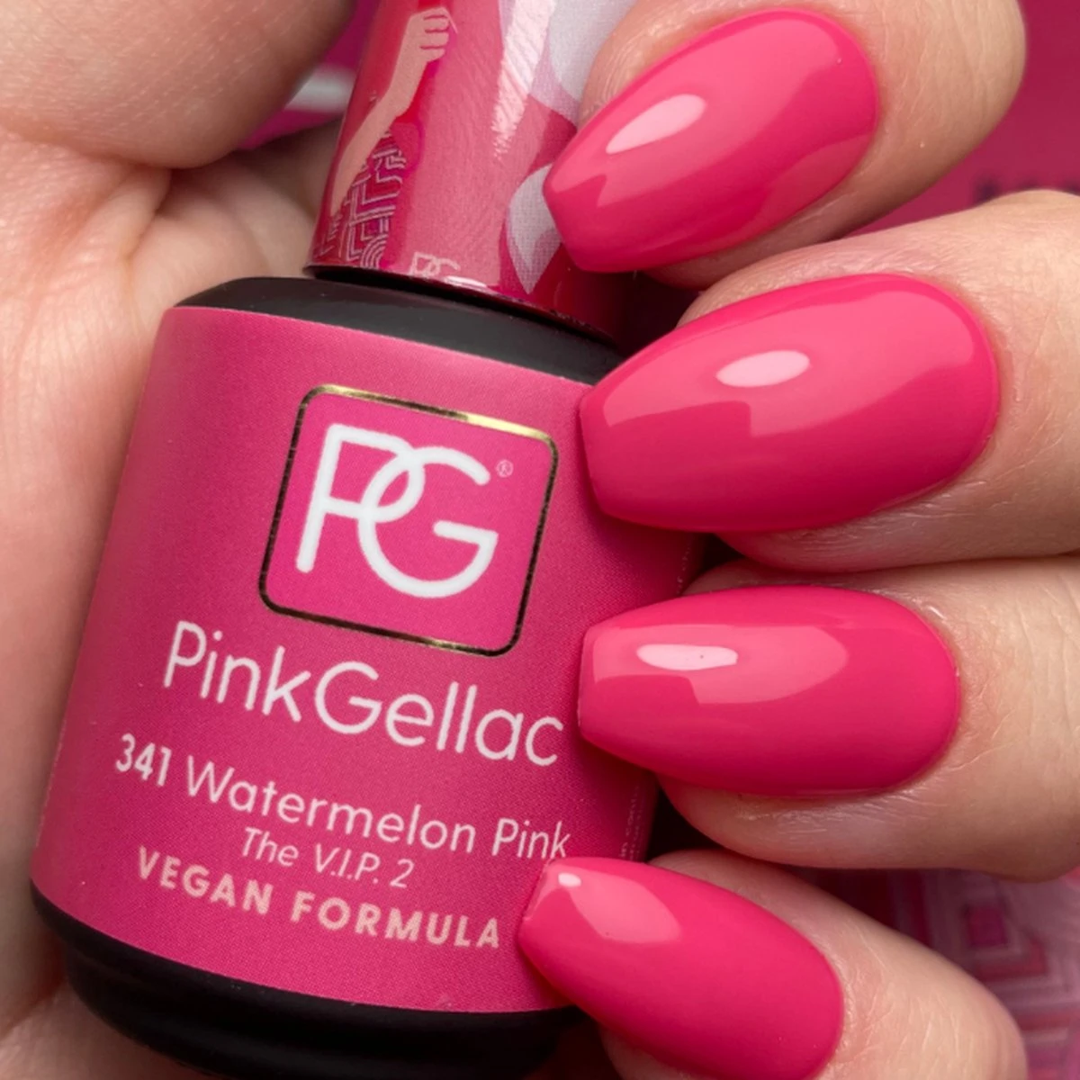 Pink Gellac - Watermelon Pink - Gellak - Vegan - Roze - Glanzend - 15ml 6 Pink Gellac - Watermelon Pink - Gellak - Vegan - Roze - Glanzend - 15ml - Afbeelding 6