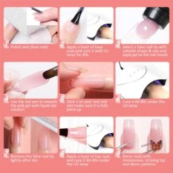 Merkloos Nepnagels - Polygel Set - Nagelverlengingsset - 8 Kleuren - Nagels Set - Temperatuurwisselgel - Lichtgevende Gel - Voor Beginners - Voor DIY Salon Art Nagels - Type A -Cosmetisch Kortingswinkel 1200x1200 580
