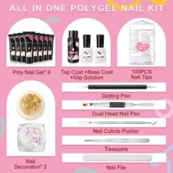 Merkloos Nagels Set - 8 Kleuren - Nagels Starter Set - Met Toplaag, Basislaag, Slipoplossing, Nagelverlengingsgel, Gel Builder - Voor DIY Voor Beginners - Beste Cadeau -Cosmetisch Kortingswinkel 1200x1200 624