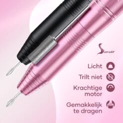 Simver Elektrische Nagelfrees - 11 Nagelvijl Bitjes En 56 Schuurrolletjes - Manicure / Pedicure - Roze - Cadeautip - Kerstcadeau -Cosmetisch Kortingswinkel 1200x1200 642