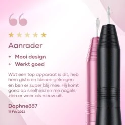 Simver Elektrische Nagelfrees - 11 Nagelvijl Bitjes En 56 Schuurrolletjes - Manicure / Pedicure - Roze - Cadeautip - Kerstcadeau -Cosmetisch Kortingswinkel 1200x1200 643