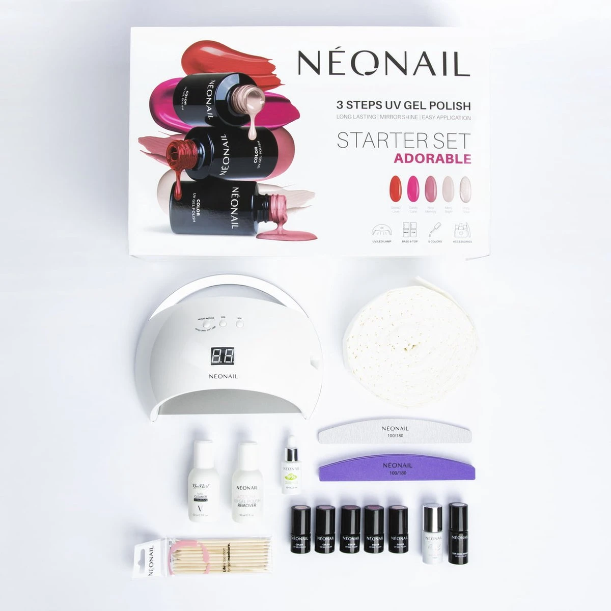 NEONAIL Adorable Starterset Gelnagels | Voor Beginners En Gevorderden | Step By Step | Soak Off | Gellak | Gelpolish 4 NEONAIL Adorable Starterset Gelnagels | Voor Beginners En Gevorderden | Step By Step | Soak Off | Gellak | Gelpolish - Afbeelding 4