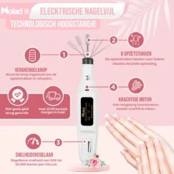 Nolad® Elektrische Nagelvijl - Nagelvijlen - Nagelaccessoires - Wit -Cosmetisch Kortingswinkel 1200x1200 660