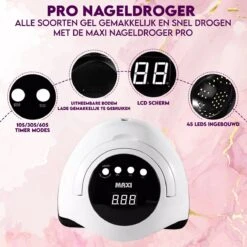 Maxi Nageldroger Pro - 168W - Uv Lamp - Nageldroger Lamp - Nageldroger Voor Gelnagels - Geschikt Voor Elke Nagel Gellak -Cosmetisch Kortingswinkel 1200x1200 69