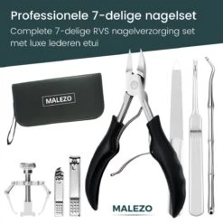 7-Delige Pedicure Set - Nagelverzorging - Nagelset Starterset - Ingegroeide Teennagel - Kalknagelproducten - Pedicuresets - RVS