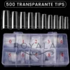 Royala Nagel Tips - French Full Cover - Kunstnagel Set - NepNagel Tips - 500 Stuks 10 Maten In Handige Tipbox - Transparant/ Clear/ Helder - Acryl En Gel In Tipbox
