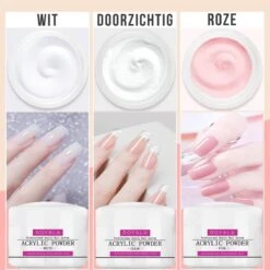 Royala Acrylpoeders Helder Wit Roze - Acryl Starters Set - Acryl Poeder Helder - Acryl Poeder Wit - Acryl Poeder Roze - Nailart - Acryl Set -Cosmetisch Kortingswinkel 1200x1200 719