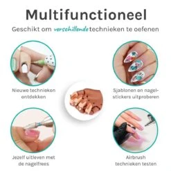 Oefenhand Voor Nagels Incl. 100 Nageltips + Acryl Penselen - Nagellak – Polygel – Acryl Nagels – Nail Art - Kunstnagels - Gelnagels – Nailtrainer -Cosmetisch Kortingswinkel 1200x1200 764