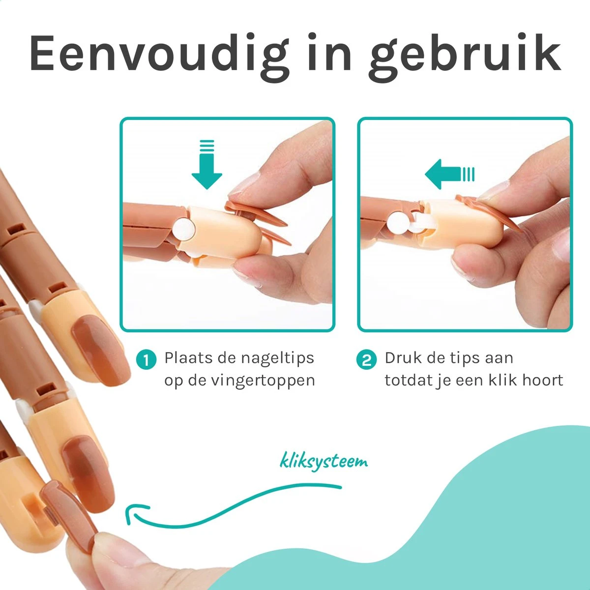 Nagel Tips - Oefenhand Nageltips - Kunstnagels - Nailtrainer - Nail Tips - 100 Stuks 8 Nagel Tips - Oefenhand Nageltips - Kunstnagels - Nailtrainer - Nail Tips - 100 Stuks - Afbeelding 8