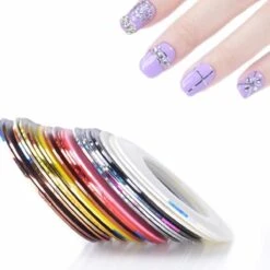 10 Rolletjes Striper 1mm Nail Art Striping Tape / Sparkolia Decoratie Sticker Nagel / Multicolor Gemengde Kleuren -Cosmetisch Kortingswinkel 1200x1200 819