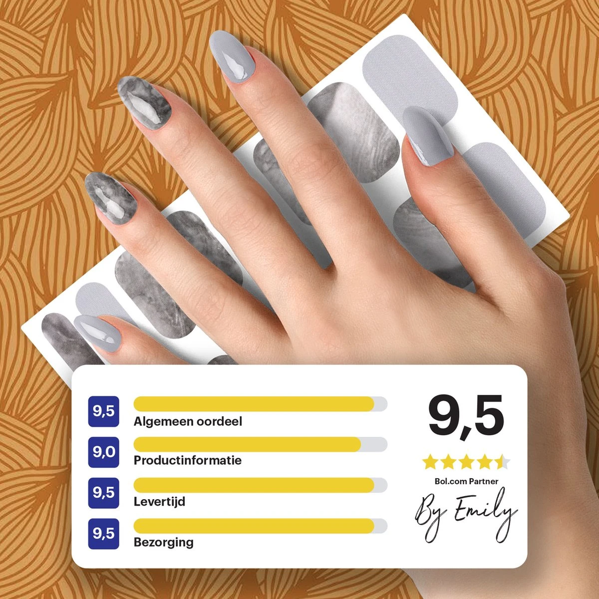 By Emily - Nagel Wrap - White Marble | 16 Stickers | Nail Wrap | Nail Art | Trendy | Design | Nagellakvrij | Eenvoudig | Nagel Wrap | Nagel Stickers | Folie | Zelfklevend | Sjablonen 3 By Emily - Nagel Wrap - White Marble | 16 Stickers | Nail Wrap | Nail Art | Trendy | Design | Nagellakvrij | Eenvoudig | Nagel Wrap | Nagel Stickers | Folie | Zelfklevend | Sjablonen - Afbeelding 3